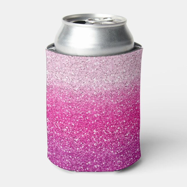 Enfriador De Latas Ombre rosa Purpurinoso (Lata Anverso)