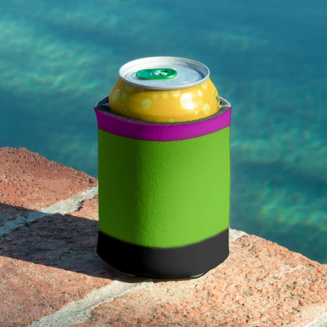 Enfriador De Latas Ombre rosa, verde y negro (Piscina in situ)