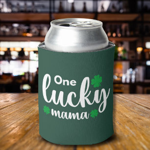 Enfriador De Latas One Lucky Mama Funny St Patrick Day