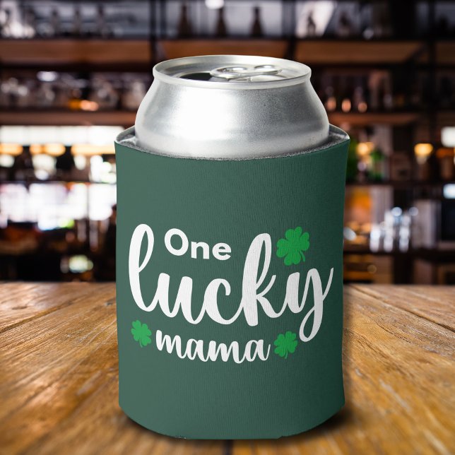 Enfriador De Latas One Lucky Mama Funny St Patrick Day (Subido por el creador)