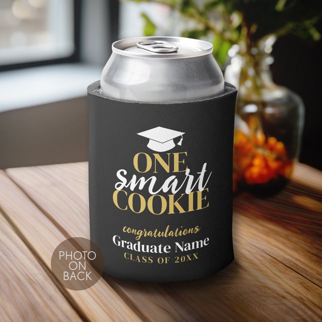 Enfriador De Latas One Smart Cookie - Moderno Graduación 1 Foto (Custom Can Cooler)