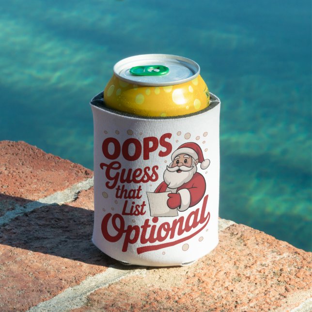 Enfriador De Latas Oops Guess That List Optional Funny Santa Claus  (Piscina in situ)