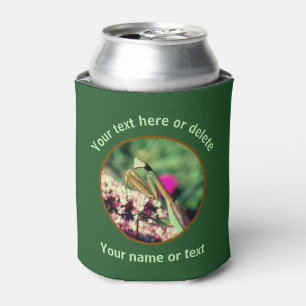 Enfriador De Latas Orando por la naturaleza de Mantis personalizada