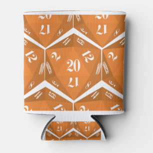 Enfriador De Latas Orange-20-Sided-Dice-Pattern