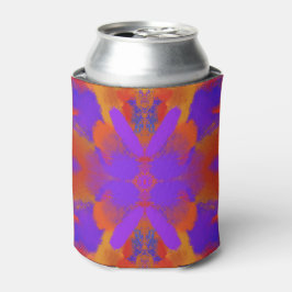 Enfriador De Latas Orange Purple And Red Abstract Graphic Art Design