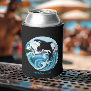 Enfriador De Latas Orca Asesina Majestuosa Olas Azules Océano