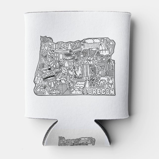 Enfriador De Latas Oregon Doodle (Anverso)