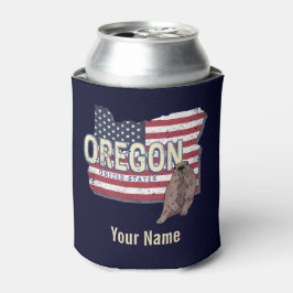 Enfriador De Latas Oregon State Estados Unidos Retro Map USA Souvenir