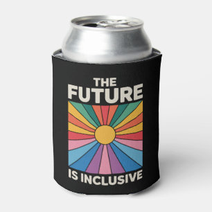 Enfriador De Latas Orgullo Arcoíris El Futuro es Inclusivo LGBTQ