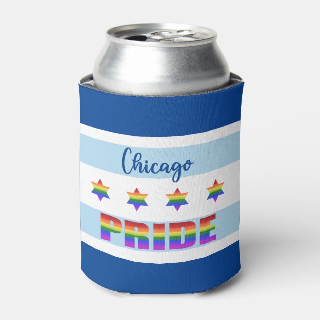 Enfriador De Latas Orgullo de Chicago (Lata Anverso)