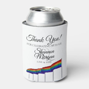 Enfriador De Latas Orgullo Gay Bandera Arcoiris Favor De Boda Gracias