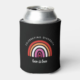 Enfriador De Latas Orgullo Lésbico Celebrando la Diversidad El Amor e