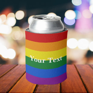 Enfriador De Latas Orgullo LGBTQ Bandera Arcoiris Personalizado Refri