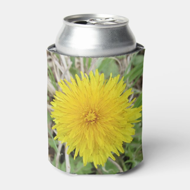 Enfriador De Latas Orgullosa flor de Dandelion. (Lata Anverso)