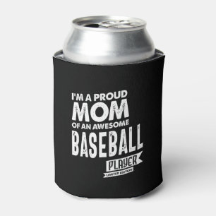 Enfriador De Latas Orgullosa Mamá de un impío jugador de béisbol