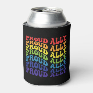 Enfriador De Latas Orgulloso Ally   LGBTQ   Orgullo gay   Arcoiris