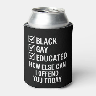 Enfriador De Latas Orgulloso apoyo divertido negro gay Derechos LGBTQ