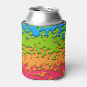Enfriador De Latas Orgulloso Panromántico Retro Groovy Burbujeante Tr