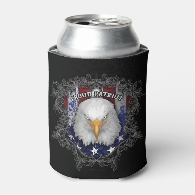 Enfriador De Latas Orgulloso Patriota Estadounidense (Lata Anverso)