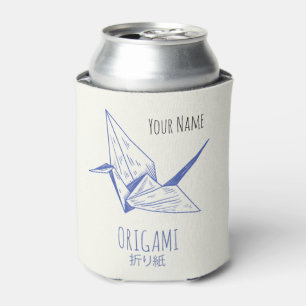 Enfriador De Latas Origami Art Japonés Doble Art Retro Crane