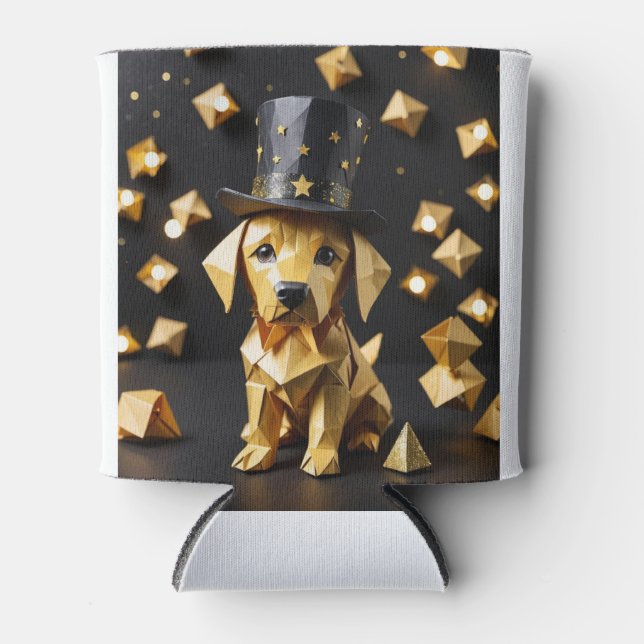 Enfriador De Latas Origami Dapper Dog (Anverso)