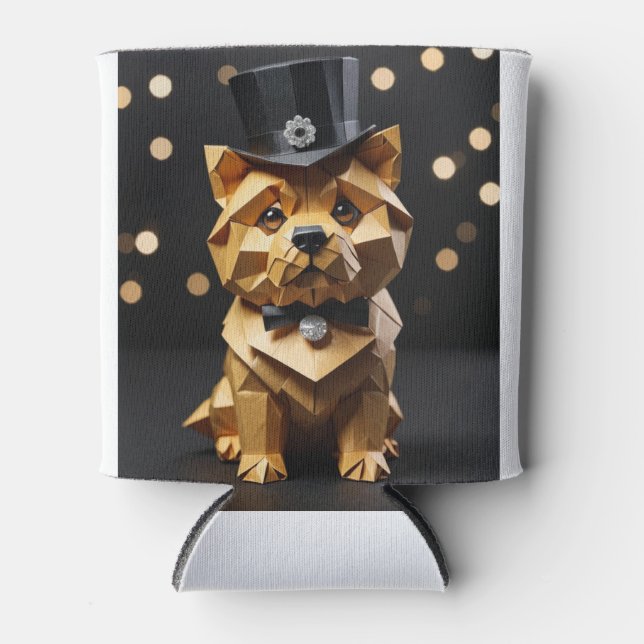Enfriador De Latas Origami Dapper Dog  (Anverso)