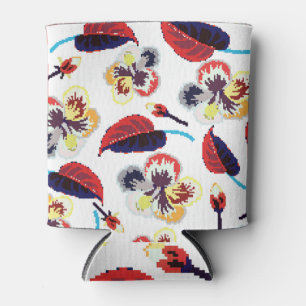 Enfriador De Latas Ornamento elegante de flores de Hibiscus
