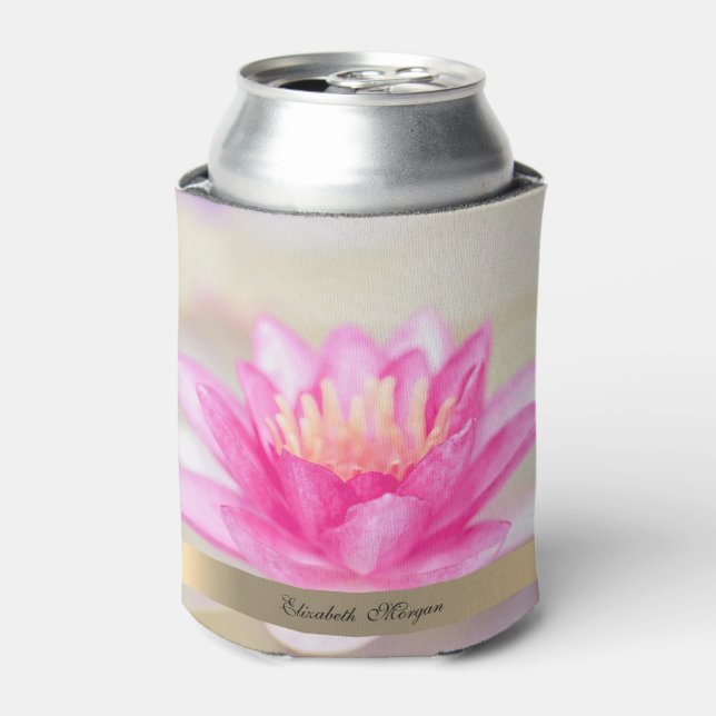 Enfriador De Latas Oro elegante, Lotus, yoga (Lata Anverso)