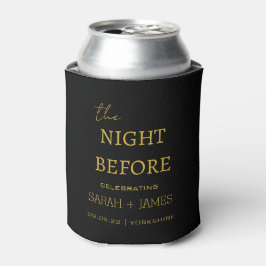 Enfriador De Latas Oro negro mínimo la noche antes del Boda