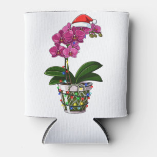 Enfriador De Latas Orquídea Mariposa Phalaenopsis Luces Navideñas