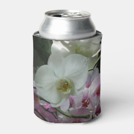 Enfriador De Latas Orquídeas blancas y moradas