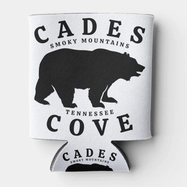 Enfriador De Latas Oso de las Montañas Ahumadas Cades Cove (Anverso)