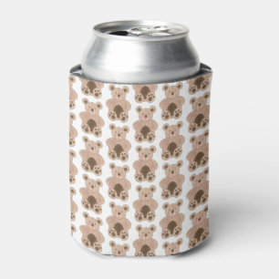 Enfriador De Latas Oso de peluche de juguete marrón relleno de favor 