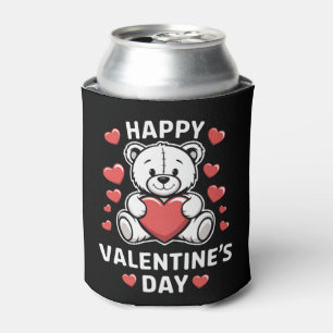 Enfriador De Latas Oso del Día de San Valentín feliz vday