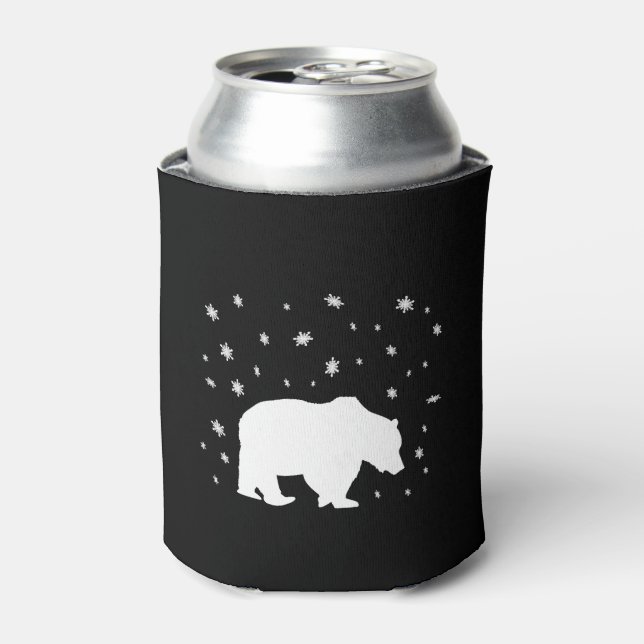 Enfriador De Latas Oso Polar En La Nieve (Lata Anverso)