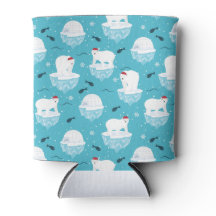 Osos polares cortos en el patrón de Navidades Sant