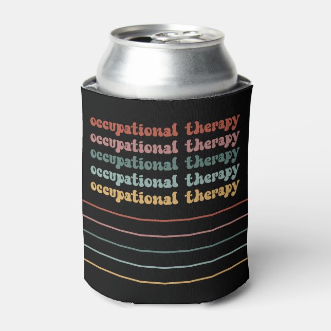 Enfriador De Latas OT Estudiante de terapia ocupacional retro a escue (Lata Anverso)