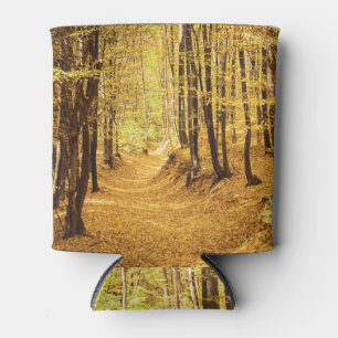 Enfriador De Latas Otoño Amarillo, Bosque Dorado.