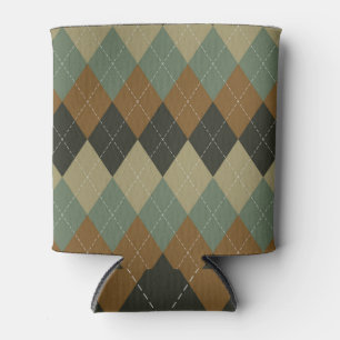Enfriador De Latas Otoño argelino: Moda Rhombus marrón-verde