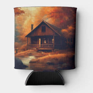 Enfriador De Latas Otoño/otoño/Halloween/pintura rústica