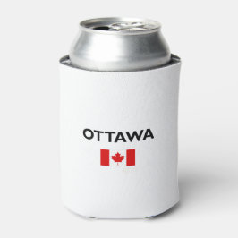 Enfriador De Latas Ottawa Canadá Bandera canadiense color claro