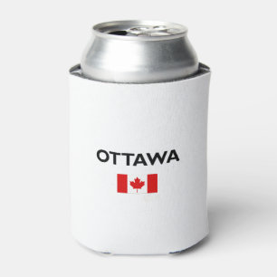Enfriador De Latas Ottawa Canadá Bandera canadiense color claro