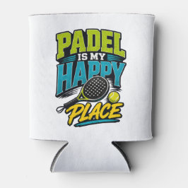 Enfriador De Latas Padel Es Mi Lugar Feliz Retro Deportes