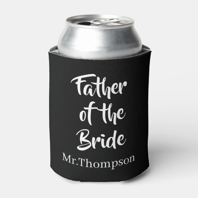 Enfriador De Latas Padre del regalo de padre de novia casada (Lata Anverso)