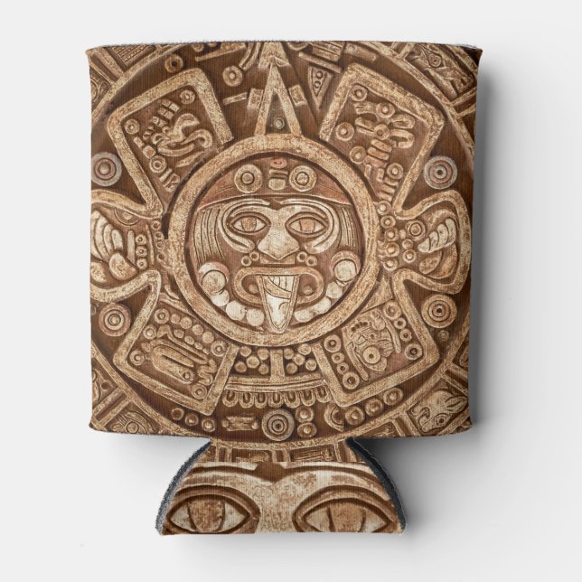 Enfriador De Latas Pagan tribal maya: Textura ornamental (Anverso)