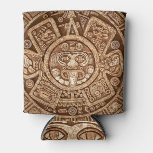 Enfriador De Latas Pagan tribal maya: Textura ornamental