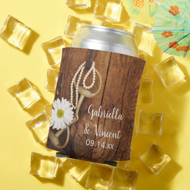 Enfriador De Latas País de margarita y caballo, país de la boda occid (Verano in situ)
