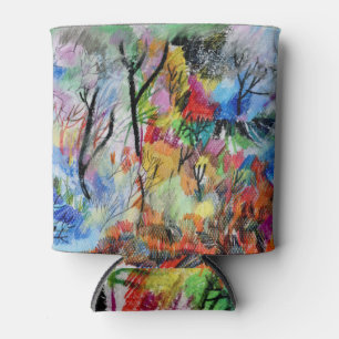 Enfriador De Latas Paisaje abstracto: fondo dibujado a mano