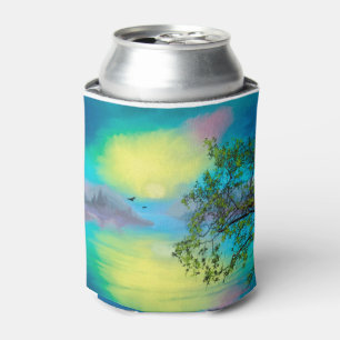 Enfriador De Latas Paisaje de montaña acuarela