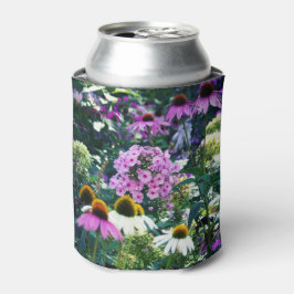 Enfriador De Latas Paisaje de Pink Garden Phlox con flores de cono